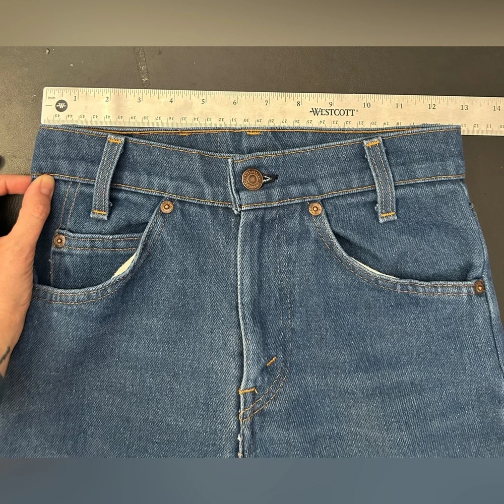 LEVI'S VINTAGE Student Fit Orange Tab 718-0914 denim jeans 26x30 (run small) - Picture 12 of 14